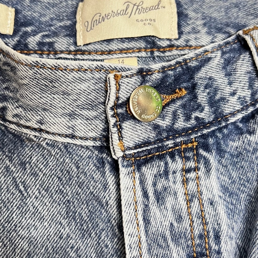 NWT Universal Thread Women's Mid Rise Light Wash Super Wide-Leg Jeans 14 - Picture 9 of 10